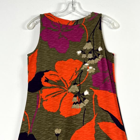 Boden Tarifa Summer Soft Red Hibiscus Dress WH499 Green Womens US 4 Regular - Picture 5 of 8